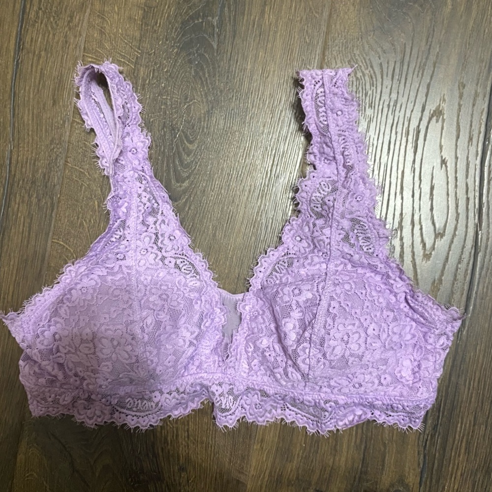 purple lace adjustable bralette